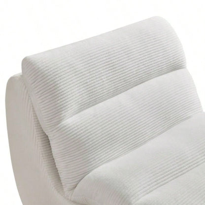 Modern Compressed Lounge Chair with Ottoman, Cozy Corduroy Recliner Small Spaces, Living Room, or Bedroom