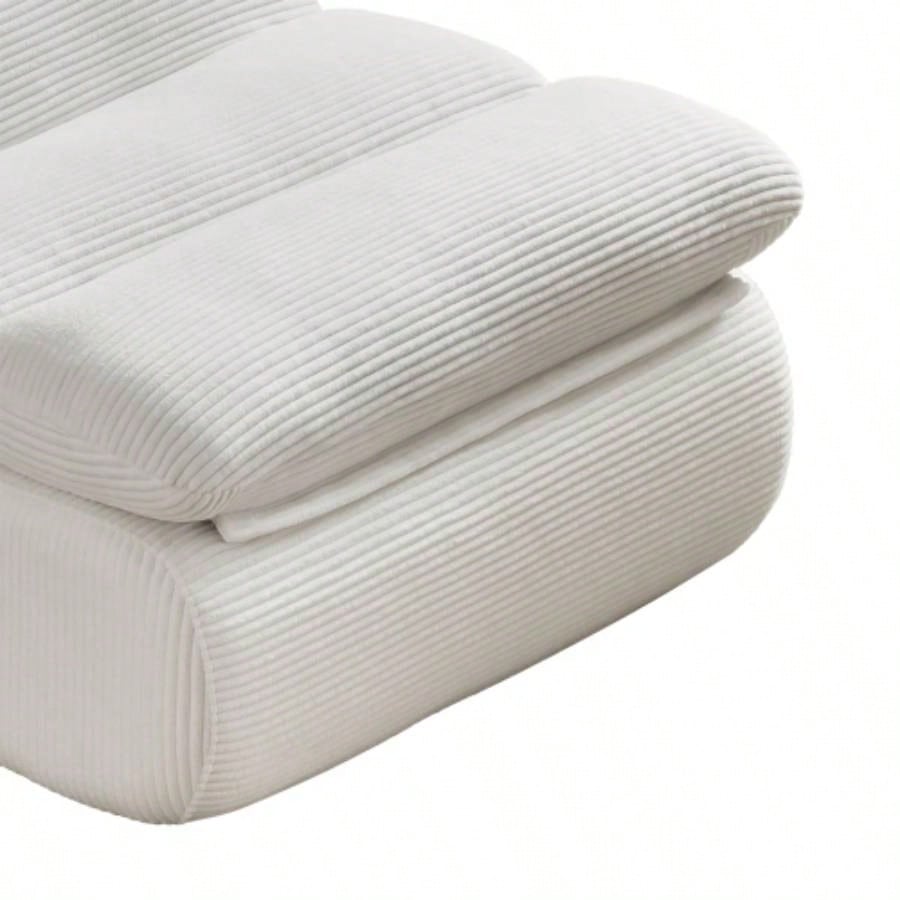 Modern Compressed Lounge Chair with Ottoman, Cozy Corduroy Recliner Small Spaces, Living Room, or Bedroom
