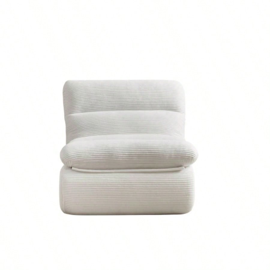 Modern Compressed Lounge Chair with Ottoman, Cozy Corduroy Recliner Small Spaces, Living Room, or Bedroom