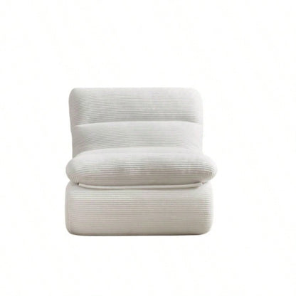 Modern Compressed Lounge Chair with Ottoman, Cozy Corduroy Recliner Small Spaces, Living Room, or Bedroom