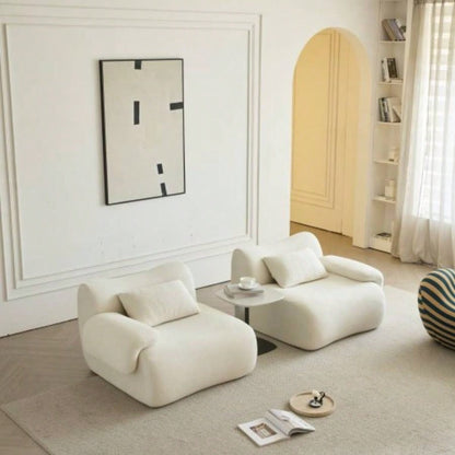 Sofa in a Box, Foam 2 - Seater Couch, Modern Compression Sofa with Deep, No Assembly Required, Couch Living Room Bedroom Apartment, White