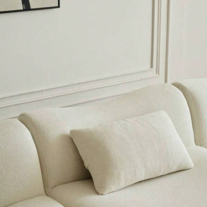 Sofa in a Box, Foam 2 - Seater Couch, Modern Compression Sofa with Deep, No Assembly Required, Couch Living Room Bedroom Apartment, White