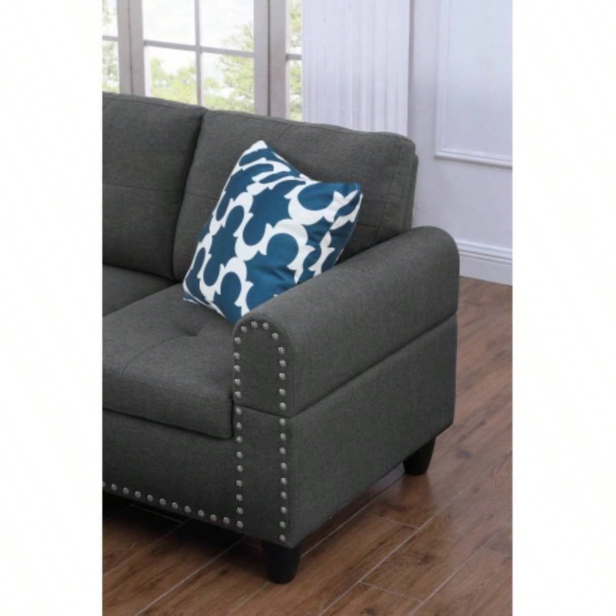 Alger 98 Wide Left Hand Facing Sofa Chaise with Ottoman