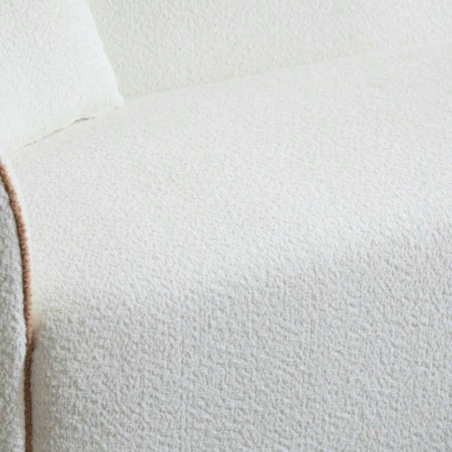 Coral 82 Curved Sofa, 3 - Seater, Living Rooms, Bedrooms, Apartment Office, WHITE