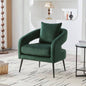 3 - Piece Upholstered Velvet Small Living Room Furniture Set with Metal, Open Back Sofa Conversation Set Living Room/Bedroom/Balcony/Office/Reception/Apartment, Beige, Loveseat 2 Accent Chair