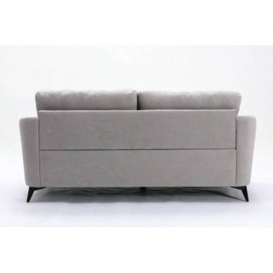Callie Light Gray Woven Fabric Sofa Loveseat Living Room Set
