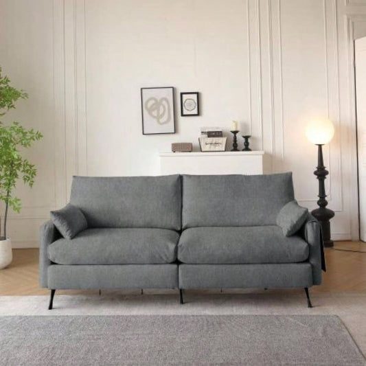 Deep 3 - Seater Cloud Couch with 2 Armrest Pillows and 2 Toss Pillows, Love Living Room Bedroom Office Apartment,