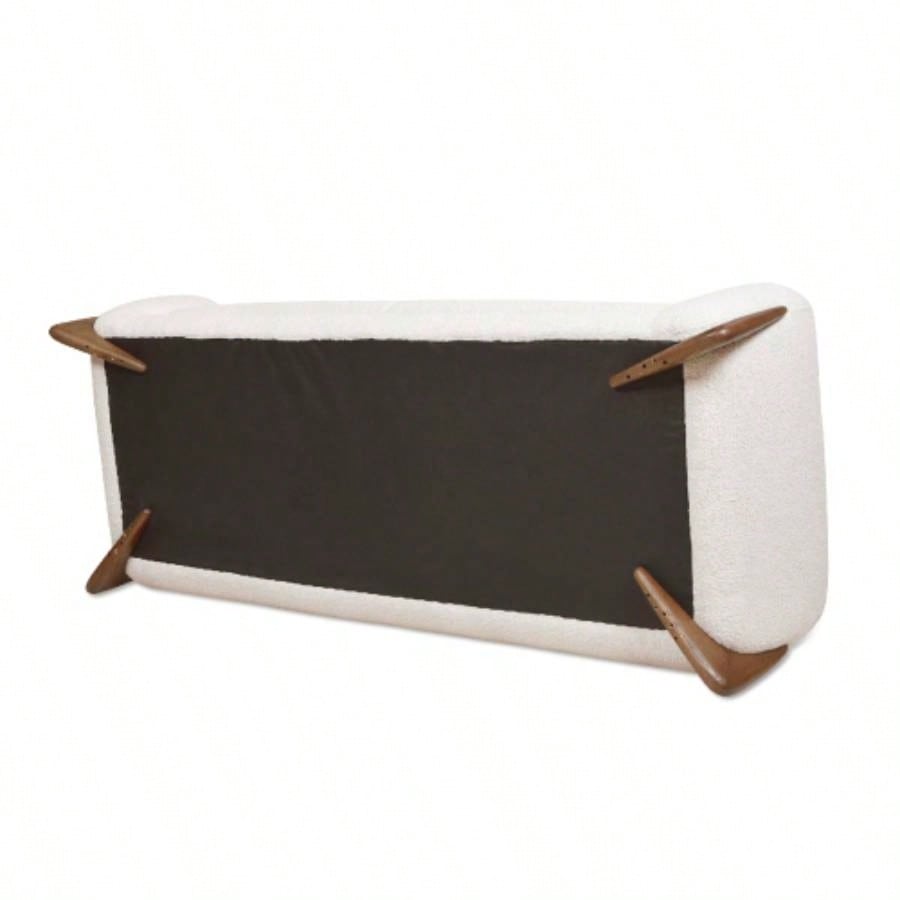 Alpine 90.5 Sherpa Sofa, Ivory White Boucle