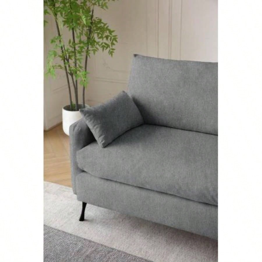 Deep 3 - Seater Cloud Couch with 2 Armrest Pillows and 2 Toss Pillows, Love Living Room Bedroom Office Apartment,