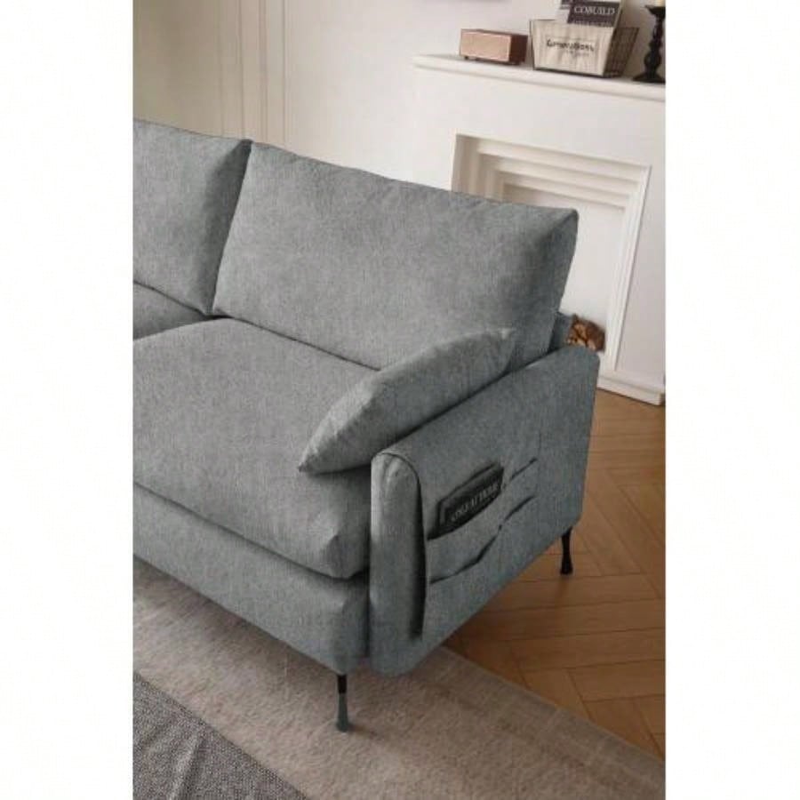 Deep 3 - Seater Cloud Couch with 2 Armrest Pillows and 2 Toss Pillows, Love Living Room Bedroom Office Apartment,