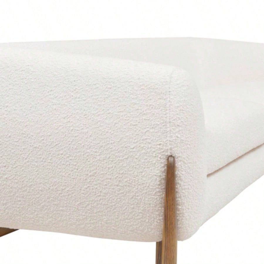 Alpine 90.5 Sherpa Sofa, Ivory White Boucle