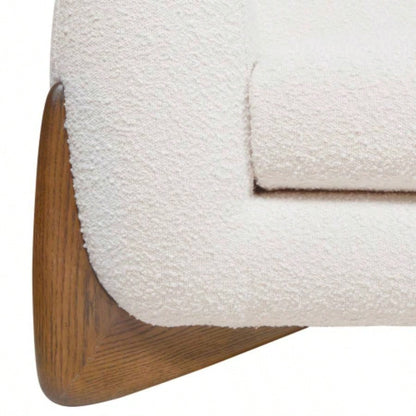 Alpine 90.5 Sherpa Sofa, Ivory White Boucle