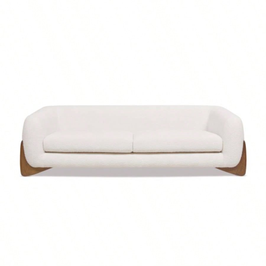 Alpine 90.5 Sherpa Sofa, Ivory White Boucle