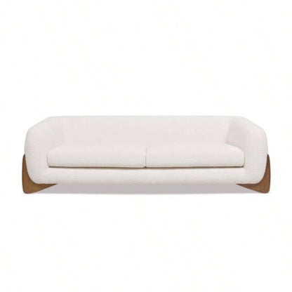 Alpine 90.5 Sherpa Sofa, Ivory White Boucle