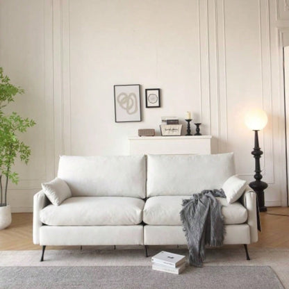 Deep 3 - Seater Cloud Couch with 2 Armrest Pillows and 2 Toss Pillows, Love Living Room Bedroom Office Apartment,