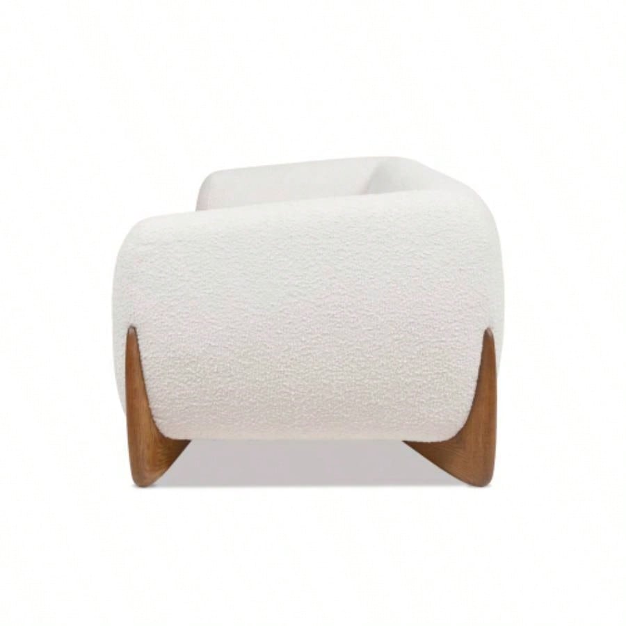Alpine 90.5 Sherpa Sofa, Ivory White Boucle