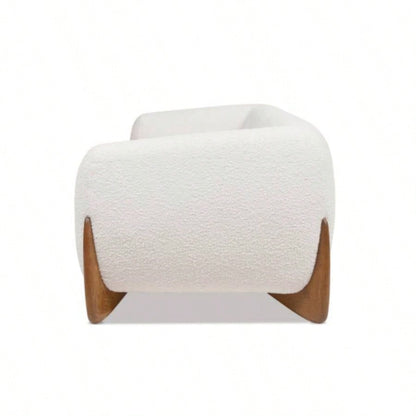 Alpine 90.5 Sherpa Sofa, Ivory White Boucle