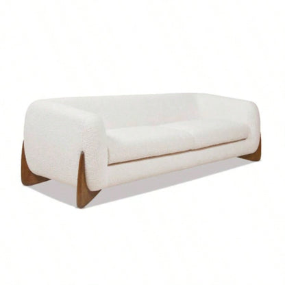 Alpine 90.5 Sherpa Sofa, Ivory White Boucle