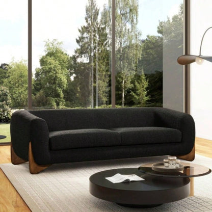 Alpine 90.5 Sherpa Sofa, Ivory White Boucle
