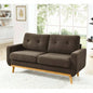 67. Wide Mid - Modern Upholstered Tufted Loveseat Sofa With Wooden