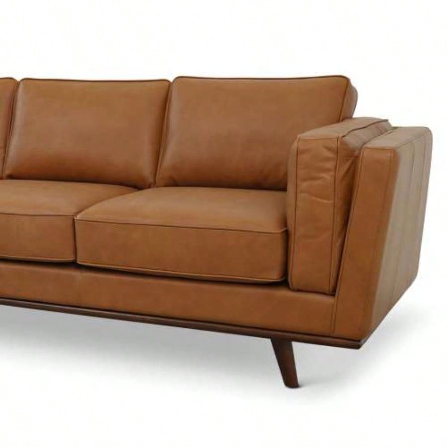 Mid Modern Genuine Leather Sofa