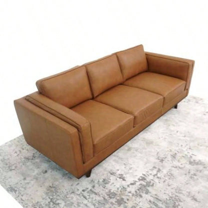 Mid Modern Genuine Leather Sofa