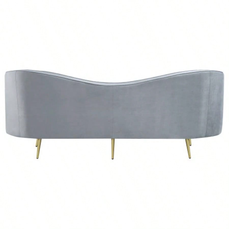 Reigha and Gold Upholstered Sofa