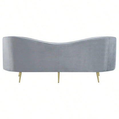 Reigha and Gold Upholstered Sofa