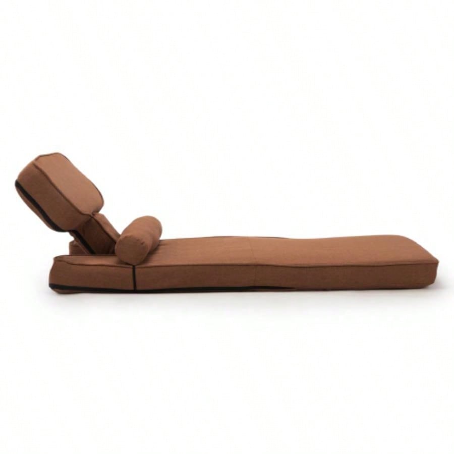 Multi - functional Foldable Sofa with Adjustable Angles and Pillow, Dark Brown
