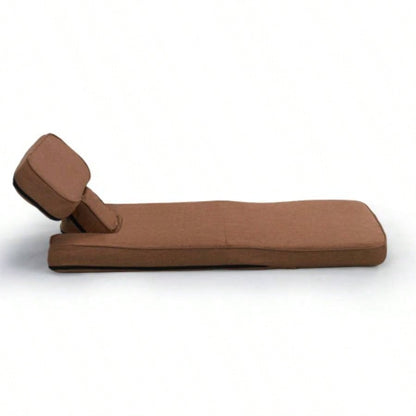 Multi - functional Foldable Sofa with Adjustable Angles and Pillow, Dark Brown