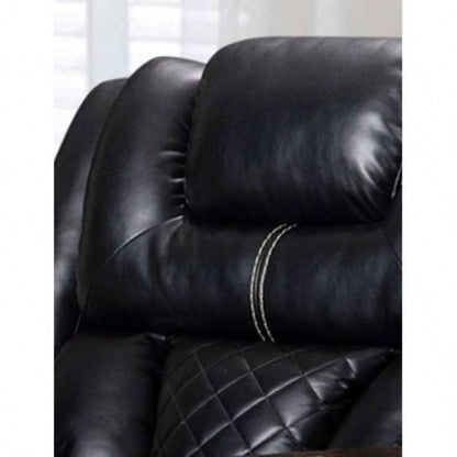 ENCORE BLACK SOFA DUAL POWER/ DDT WIRELESS, LIGHT TAPE LEATHER GEL USB ON SWITCH