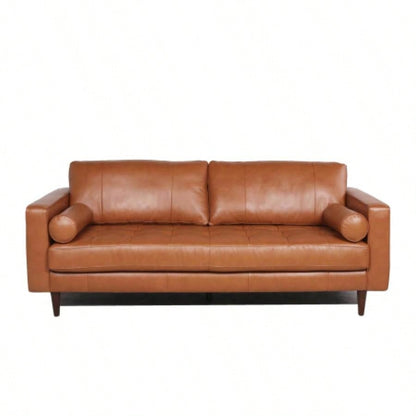 Mid - Tufted Leather Sofa