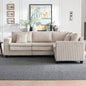 Modular Sectional Sofa, L - Shaped Corduroy Couch Set, 3 - Seater Modular Sofa with Deep and Cloud - Like Comfort, Living Room, Apartment, Bedroom, Studio, Office, Beige