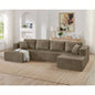 U shape Modular Sectional Sofa, Compressed Sectional Sofa Modern Minimalist Style Corduroy Couch, Sleeper Sofa Living Room, Bedroom, Comfy Compressed Sofa Couch Space - Efficient Design - black