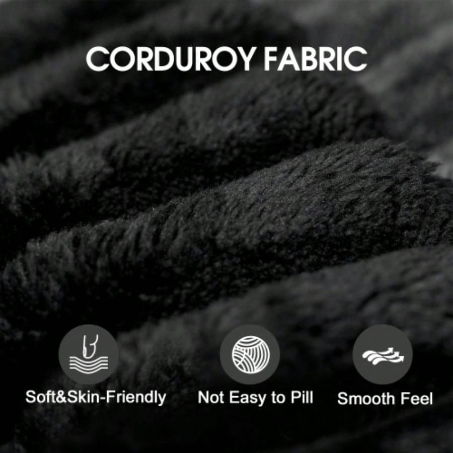 Cloud Sofa, Corduroy Fabric, Deep Couches, Double - layer design, Removable Cushion, No Assembly, Combination Living room, Bedroom, Conference room, Apartment, Black