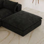 Cloud Sofa, Corduroy Fabric, Deep Couches, Double - layer design, Removable Cushion, No Assembly, Combination Living room, Bedroom, Conference room, Apartment, Black