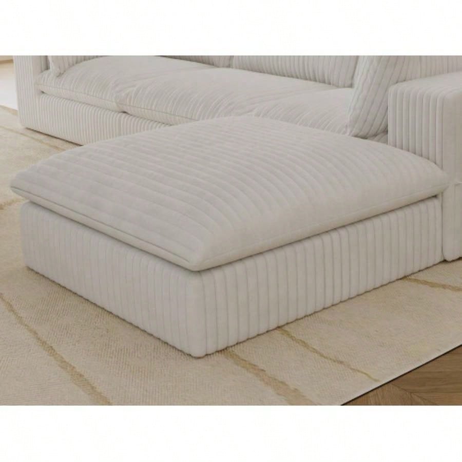 Cloud Sofa, Corduroy Fabric, Deep Couches, Double - layer design, Removable Cushion, No Assembly, Combination Living room, Bedroom, Conference room, Apartment, Black