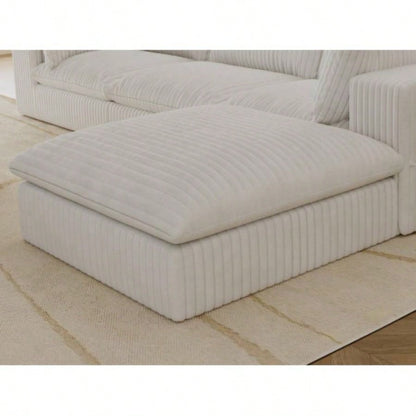 Cloud Sofa, Corduroy Fabric, Deep Couches, Double - layer design, Removable Cushion, No Assembly, Combination Living room, Bedroom, Conference room, Apartment, Black