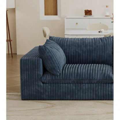 Cloud Sofa, Corduroy Fabric, Deep Couches, Double - layer design, Removable Cushion, No Assembly, Combination Living room, Bedroom, Conference room, Apartment, Black