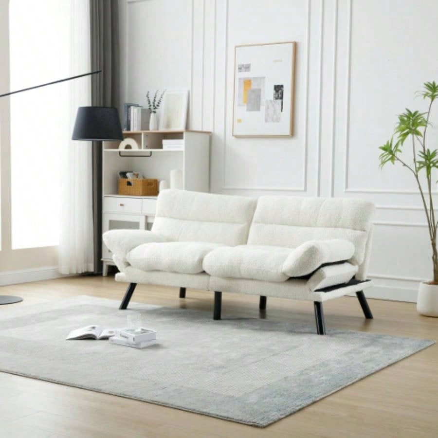 UNITED WE WIN Furniture, Bedroom furniture, Living room furniture, sofa with thick cushion, Sofa bed, Sleeper sofa with metal feet.
