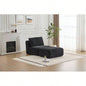 Modern Foam Compressed Sofa, Single Chaise Longue Living Room, Pet - Friendly Cloud Modular Sectional Sofa, Corduroy Fabric, Movable Ottoman, No Assembly with Pillows, Beige