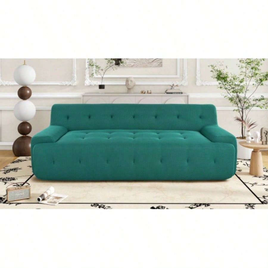 UStyle 86.2 Modern Minimalist Style Tufted Design Upholstered Sofa, 3 - Compression Sofa Living Room, Bedroom, and Apartment