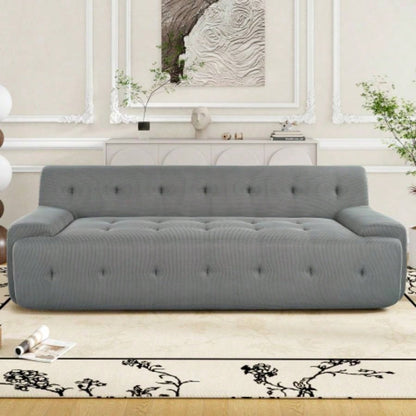UStyle 86.2 Modern Minimalist Style Tufted Design Upholstered Sofa, 3 - Compression Sofa Living Room, Bedroom, and Apartment