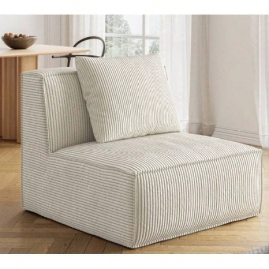 Belfin Modular Sectional Sofa, Convertible Tofu Block Sofa Floor Sofa Bed Armrest Comfy Sofa Bed Compressed Sofa Compression Sofa Living Room Bedroom - Chenille Fabric beige