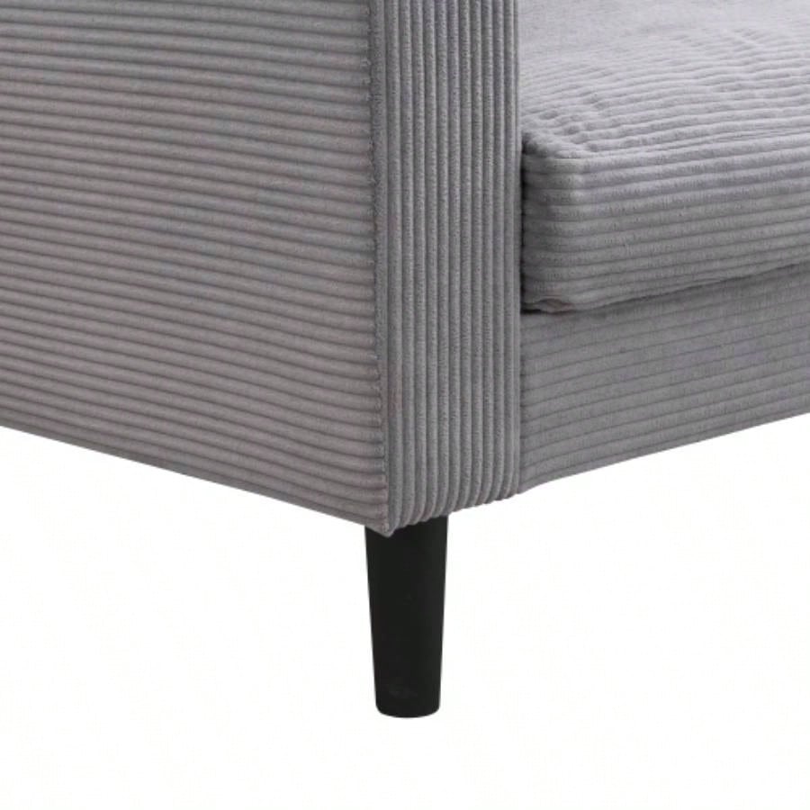 74 High Resilience three seater Sofa, Wooden Frame 3 Sofa, Comfy, Modern Upholstered Sofa, Living Room Bedroom Apartment, Light gray