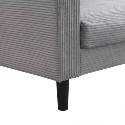 74 High Resilience three seater Sofa, Wooden Frame 3 Sofa, Comfy, Modern Upholstered Sofa, Living Room Bedroom Apartment, Light gray