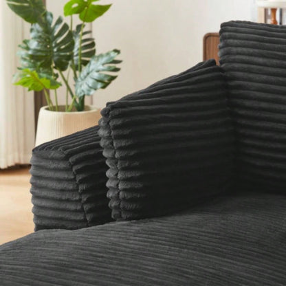Oversized Corduroy Chaise Lounge Chair Indoor, Corduroy Upholstered Modern Sofa Couch, No Assembly Required, Comfy Sleeper Sofa Living Room/Dorm/Apartment