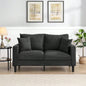 74 High Resilience three seater Sofa, Wooden Frame 3 Sofa, Comfy, Modern Upholstered Sofa, Living Room Bedroom Apartment, Light gray