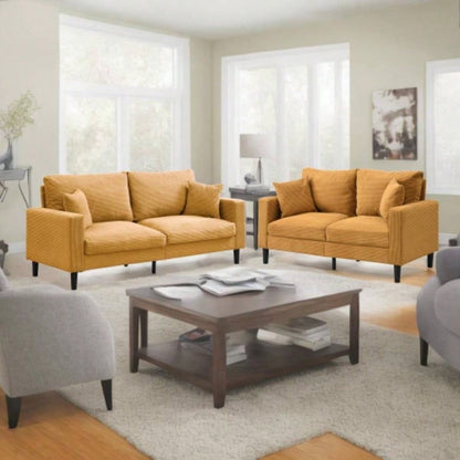 74 High Resilience three seater Sofa, Wooden Frame 3 Sofa, Comfy, Modern Upholstered Sofa, Living Room Bedroom Apartment, Light gray