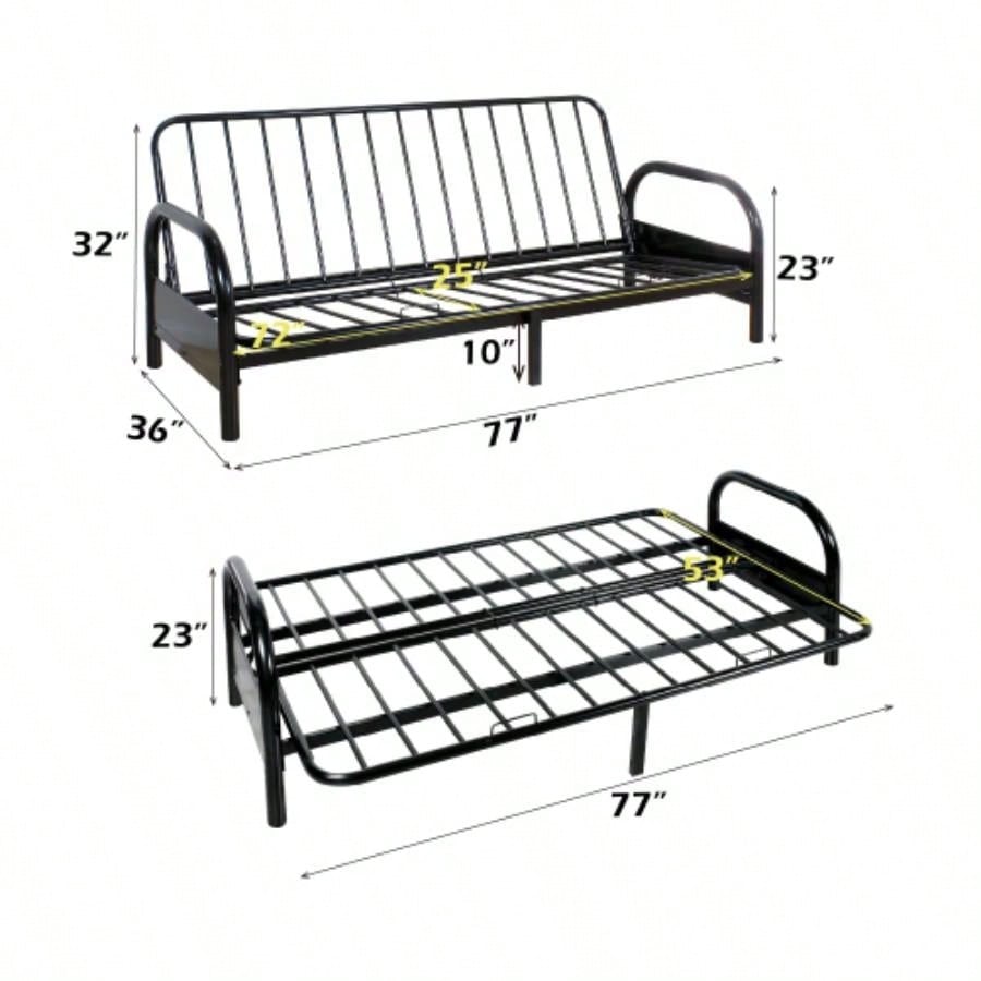 Alfonso Black Adjustable Sofa Frame Cushion not included